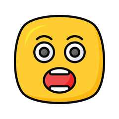 Oh My God expression emoji vector design, editable vector