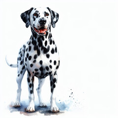 흰 배경, 달마시안 (White background, Dalmatian dog)