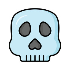 Skull vector design, spooky icon in modern style