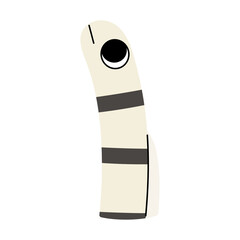 Zebra garden eel single 1 cute, png illustration.