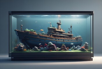 Ship in a aquarium 