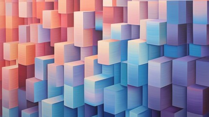 A bunch of pastel-colored cubes