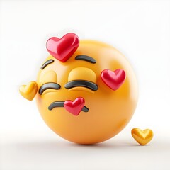 egg with a heart and sad carton on white background Generative Ai