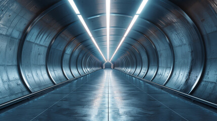 Spacious blank tunnel mockup for advertising purposes in a contemporary setting.
