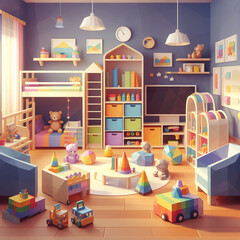 
game room design
 in low poly