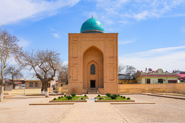 Facade of the Bibi-Khanym Mausoleum in Samarkand, Uzbekistan, Central Asia