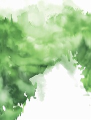 Leaves eco green watercolor gradient background landscape illustration