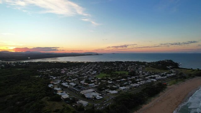 Aerial footage of Slade Point Mackay Queensland Australia