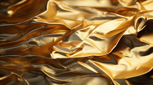 An Empty Golden Paper Blurry Background With A Minimalistic Pattern