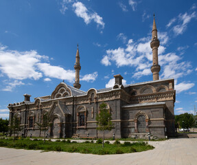 Fethiye Mosque under the blue sky at Kars