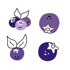 Playful Blueberry Vector - Hand-drawn Berry for Fun & Creative Projects