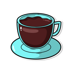 Coffee drink in cup illustration