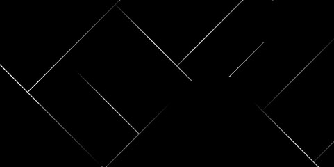 Dark geometric black background with shiny line design banner, Modern luxury template design abstract white lines pattern elements with lighting on black background, Modern seamless looped animation.