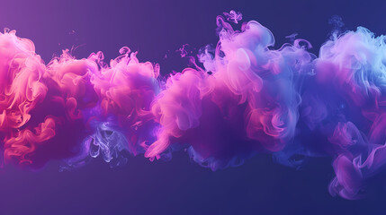 Fototapeta premium Vibrant Pink and Blue Smoke Clouds in a Dynamic Abstract Display