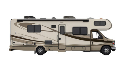 Naklejka premium RV sunset isolated on transparent background