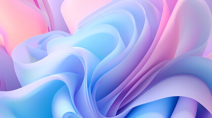 Abstract Swirls of Pastel Colors in a Fluid Design