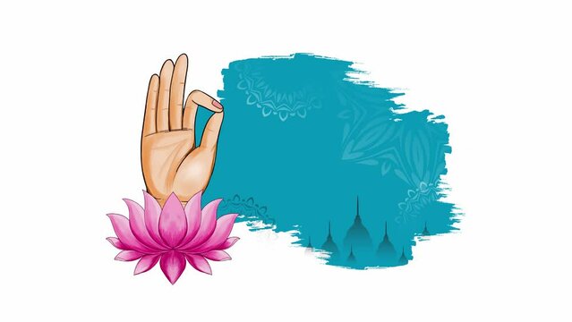 Lotus of Light Animated Vesak Blessings, Vesak Day Animation
