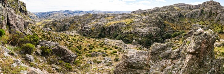 Fototapeta premium Panoramic photo of mountains environment