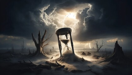 Time's End: A Post-Apocalyptic Hourglass