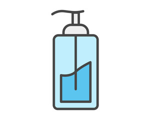 Vector color icons of beauty, cosmetics and care. Bottle, jar, shower gel, face cream, body lotion, spray, ointment, paste.