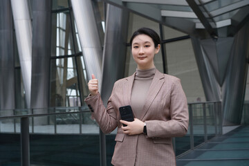 Confident Businesswoman at Contemporary Office Space
