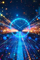 Fototapeta premium Network time protocol server the crucial backbone of internet time synchronization