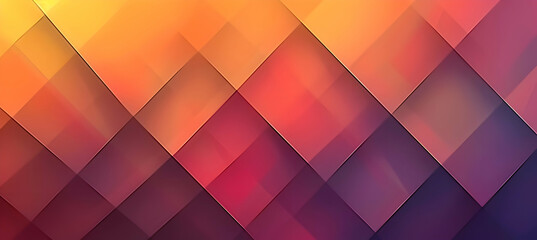 Fototapeta premium Abstract background with multiple diamonds, each blending seamlessly into a gradient of sunset colors, captured as if by an HD camera