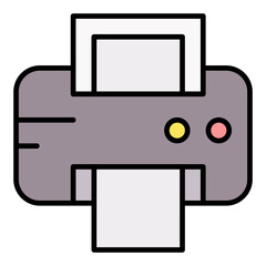 Vector Icon Device, print, printer, paper print