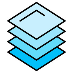 Vector Icon layers, graphic editor, illustration, interface, layers