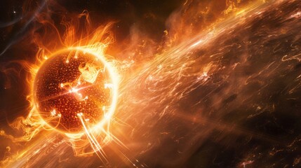Fototapeta premium solar energy in space.