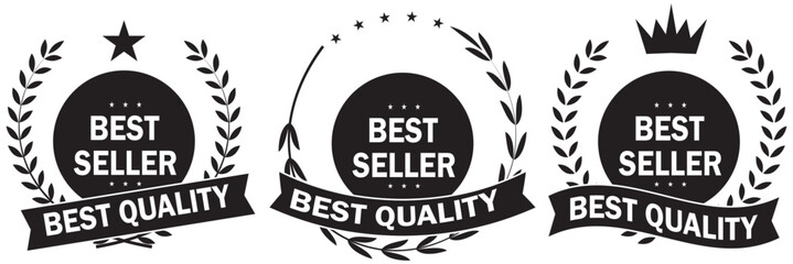 Best seller badge logo design.  Best Seller badge. Vector