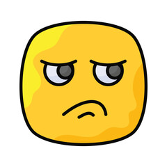 Disgusted emoji vector design, customizable unique vector