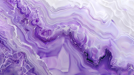 Fototapeta premium Lavender and Cream Alcohol Ink Art, High Definition with a High-Gloss Finish Agate Ripples.
