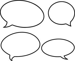 Fototapeta premium 4 Base round speech balloon