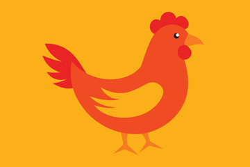 chicken vector illustration created for the needs of making stickers, branding, advertising