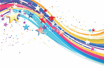 Modern rainbow liquid color flow colorful poster. Wave Liquid shape in black color background. Abstract composition