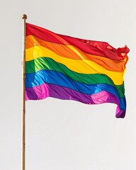 pride flag on isolated background