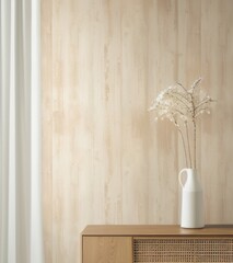 A minimalistic modern home decor scene
