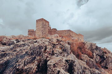 the medieval castle of Aracena city, province of Huelva, Andalusia, Spain