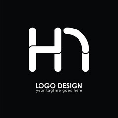 HN HN Logo Design, Creative Minimal Letter HN HN Monogram