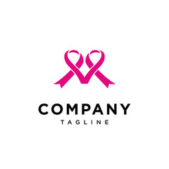 Love Ribbon logo icon vector template.eps