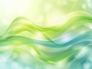 Green blue gradient smooth wave abstract background