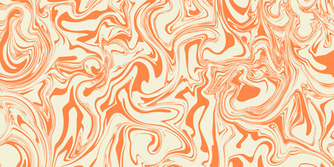 Groovy hippie 70s backgrounds. Waves, swirl, twirl pattern - obrazy, fototapety, plakaty