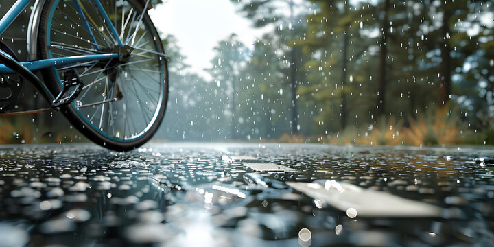snow on the road, Realistic water drops HD 8K wallpaper Stock Photographic
