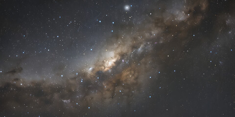 Fototapeta na wymiar Galáxia com Estrelas e Planetas Coloridos
