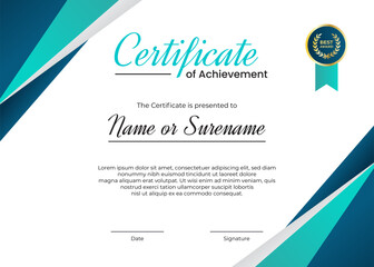 Editable Modern Elegant Certificate Template. Certificate Template with Flat Design