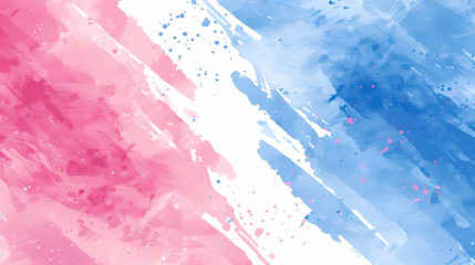Fototapeta premium Abstract Pink and Blue Watercolor Background With Splatter Details
