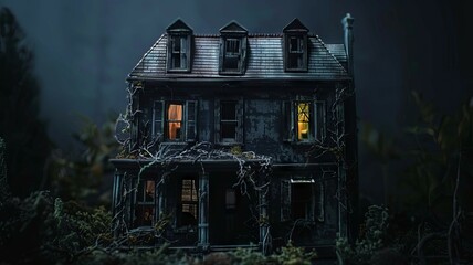 Creepy Dollhouse of Horrors A Haunting Vision for Halloweens Darkest Delights