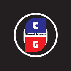 CG letter logo vector  design on black color background CG letter logo icon design
