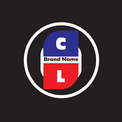 CL letter logo vector  design on black color background CL letter logo icon design

